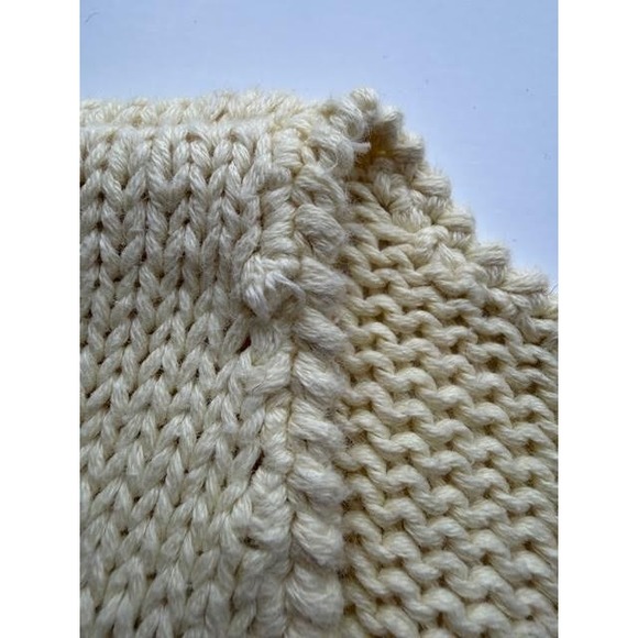 Adrienne Vittadini Cottagecore Sweater Yellow Sz S Floral Embroidered Knit VNeck - Picture 6 of 9